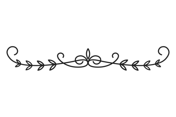 Black & White Leafy Border Graphics