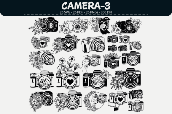 Camera Vector Clipart – 26 Designs: Graphics & Illustrations for Real Publishing
