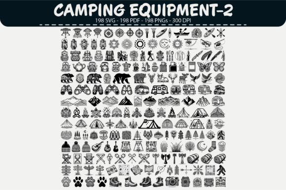 Camping Equipment Vector – 198 Designs: Graphics & Illustrations