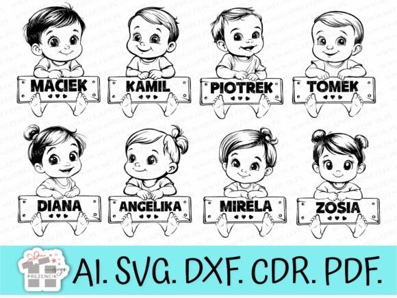 Child Face with Sign SVG: Playful Illustrations for Local Branding