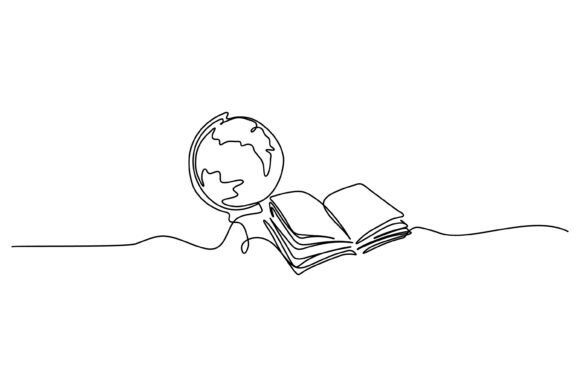 Continuous Line Design of Books: Graphics & Illustrations