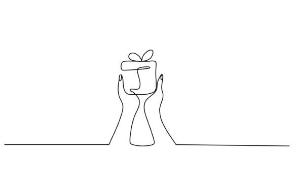 Continuous Line Design of Hand Holding Graphics