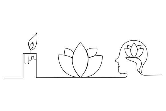Continuous Line Design of Spirituality Graphics