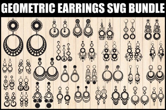 Geometric Earrings SVG Bundle: Graphics & Illustrations for Sellers
