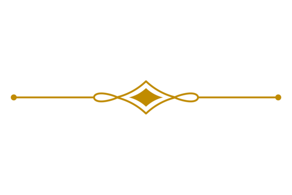 Geometric Ornate Gold Line Divider. Deco Graphics