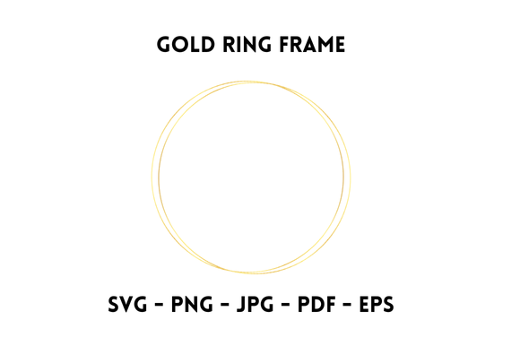 Gold Circle Frame: Premium Graphics & Illustrations for Local Brands
