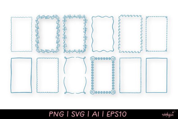 Hand Drawn Doodle Frames: Graphics & Illustrations