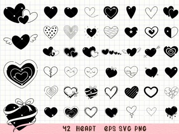 Heart SVG Bundle Love Doodle: Graphics & Illustrations for Warm, Authentic Branding