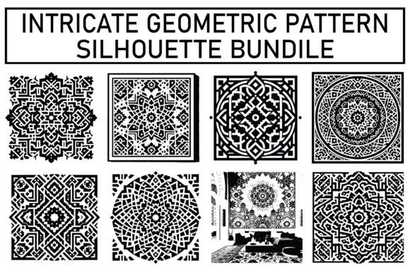 Intricate Geometric Pattern Design: Graphics & Illustrations