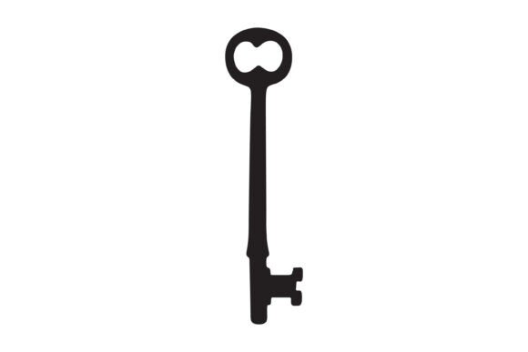 Key Silhouette Vector Illustration Art