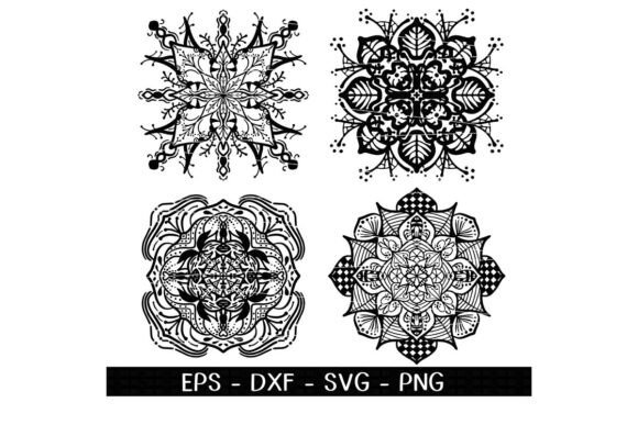 Mandala Silhouettes High-Quality Set 10: Graphics & Illustrations