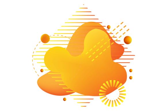 Orange Paint Gradient Flow Abstract Deco: Graphics & Illustrations