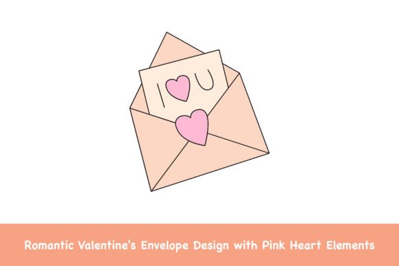 Romantic Valentine’s Envelope Design: Graphics & Illustrations