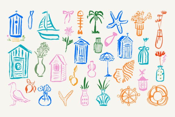 Whimsical Coastal SVG Graphics & Illustrations